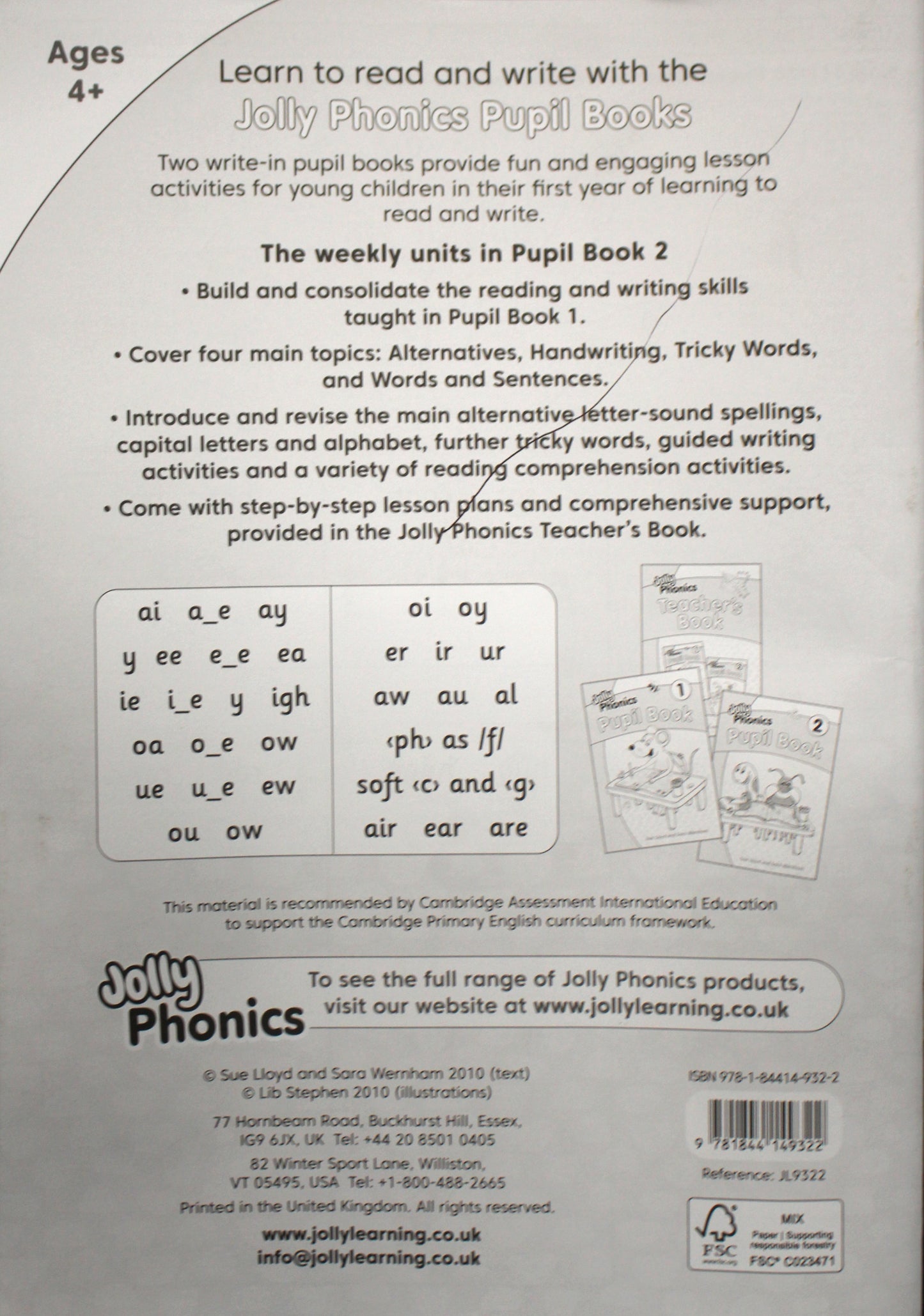 B & W Pupil book 2 BE Precursive