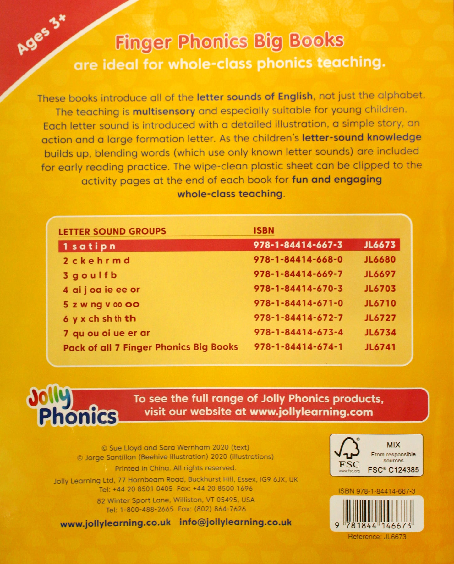 FINGER PHONICS BIG BOOKS 1-7 BE